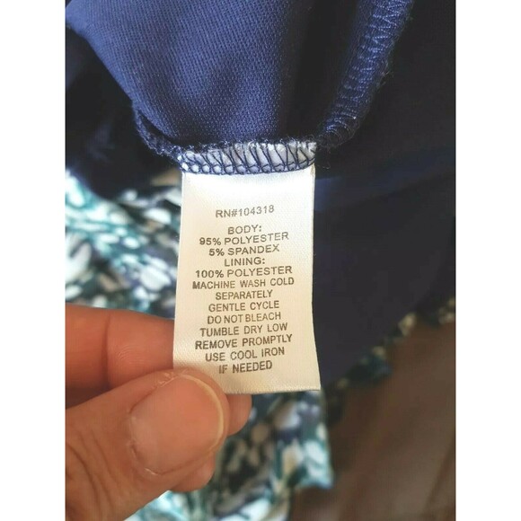 Allison britney Womens Dress Sz Large Coastal Artsy Nautical Beach Modern Casual - Picture 5 of 13